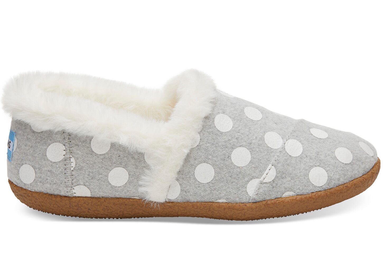 Toms Polka dots felt house - Womens Slippers - Deep Grey - NZ - 954073WTC